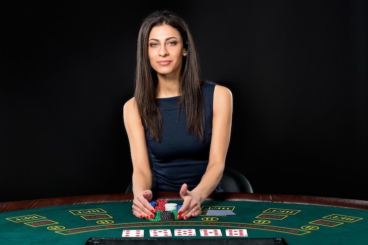 Andar Bahar card game layout with left and right betting zones